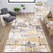 World Rug Gallery Vintage Modern Abstract Yellow/Gray/Ivory Area Rug 5'x7' 2057YELLOW5X7 - alternate 5
